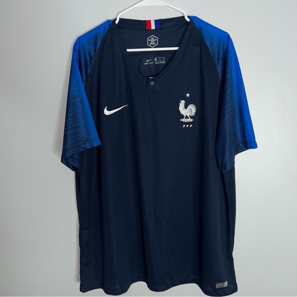 France National Team Jersey Mens XXL Blue Nike 2018 World Cup Football FFF - Picture 1 of 7